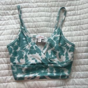 Girls low cut cropped tank top